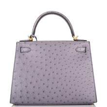 画像をギャラリービューアに読み込む, 【新品】エルメス ケリーセリエ28 |ホースシュー スタンプ (HSS)、バイカラー グリアゲート オーストリッチ & グリ パール トゴ レザー、ブラッシュゴールド ハードウェア