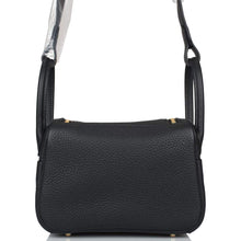 画像をギャラリービューアに読み込む, 【新品】エルメス リンディ ミニ 20 |ノワール、トリヨン クレマンス レザー、ゴールド金具