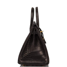 画像をギャラリービューアに読み込む, 【新品】エルメス ブラックマットアリゲーターバーキン 25cm ゴールド金具