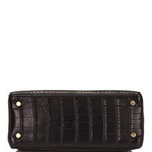 画像をギャラリービューアに読み込む, 【新品】エルメス ケリー ルトゥールヌ 25 |ノワール/ブラック、マットアリゲーター、ゴールドハードウェア