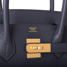 画像をギャラリービューアに読み込む, 【新品】エルメス バーキン30 |ブルーニュイ、トゴレザー ゴールド金具