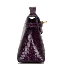 画像をギャラリービューアに読み込む, 【NEW】エルメス ケリーミニ ミニ ポシェット |カシス、シャイニーアリゲーター、ゴールド金具