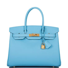 画像をギャラリービューアに読み込む, 【新品】エルメス バーキン30 |セレステ、エプソムレザー、ゴールド金具