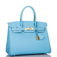 画像をギャラリービューアに読み込む, 【新品】エルメス バーキン30 |セレステ、エプソムレザー、ゴールド金具