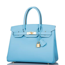 画像をギャラリービューアに読み込む, 【新品】エルメス バーキン30 |セレステ、エプソムレザー、ゴールド金具