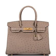 画像をギャラリービューアに読み込む, 【新品】エルメス バーキン30 |グリアスファルト、オーストリッチレザー、ゴールド金具