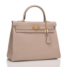 画像をギャラリービューアに読み込む, 【新品】エルメス ケリー ルトゥール 35 |グリ トゥルテレル、トゴ レザー、ゴールド金具