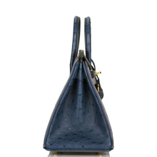 画像をギャラリービューアに読み込む, 【新品】エルメス HSS バイカラー グリアガット&ブルーイリス オーストリッチ バーキン 25cm ゴールド金具