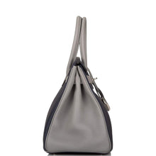 画像をギャラリービューアに読み込む, 【新品】エルメス バーキン 30 ホースシュー スタンプ (HSS) |バイカラー ブルー ニュイとグリ ムエット、トゴ レザー、パラジウム ハードウェア