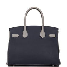 画像をギャラリービューアに読み込む, 【新品】エルメス バーキン 30 ホースシュー スタンプ (HSS) |バイカラー ブルー ニュイとグリ ムエット、トゴ レザー、パラジウム ハードウェア