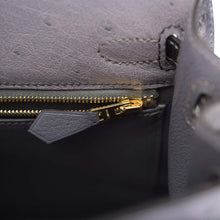 画像をギャラリービューアに読み込む, 【新品】エルメス ケリーセリエ25 |ホースシュー スタンプ (HSS)、バイカラー: グリ アゲートとブルー インディゴ、オーストリッチ レザー、ブラッシュ ゴールド ハードウェア