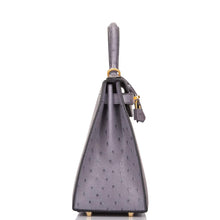 画像をギャラリービューアに読み込む, 【新品】エルメス ケリーセリエ28 |ホースシュー スタンプ (HSS)、バイカラー グリアゲート オーストリッチ & グリ パール トゴ レザー、ブラッシュゴールド ハードウェア