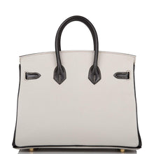 画像をギャラリービューアに読み込む, 【新品】エルメス 馬蹄スタンプ(HSS) バイカラー グリパールとブラックシェーブル バーキン 25cm パーマブラ金具