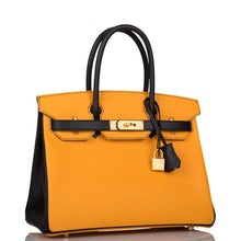 画像をギャラリービューアに読み込む, 【新品】エルメス バーキン 30 ホースシュー スタンプ (HSS) |バイカラーのジョーヌドールとブラック、エプソムレザー、ブラッシュゴールドの金具