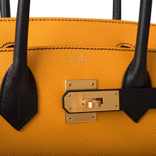 画像をギャラリービューアに読み込む, 【新品】エルメス バーキン 30 ホースシュー スタンプ (HSS) |バイカラーのジョーヌドールとブラック、エプソムレザー、ブラッシュゴールドの金具