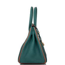 画像をギャラリービューアに読み込む, 【新品】エルメス バーキン 30 ホースシュー スタンプ (HSS) |バイカラー: マラカイトとオレンジ ポピー、トーゴ レザー、パーマブラス ハードウェア