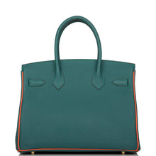 画像をギャラリービューアに読み込む, 【新品】エルメス バーキン 30 ホースシュー スタンプ (HSS) |バイカラー: マラカイトとオレンジ ポピー、トーゴ レザー、パーマブラス ハードウェア