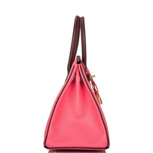 画像をギャラリービューアに読み込む, 【新品】エルメス バーキン 30 ホースシュー スタンプ (HSS) |バイカラーのローズアザリーとボルドー、エプソムレザー、ゴールド金具