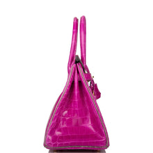 画像をギャラリービューアに読み込む, 【新品】エルメス バーキン 30 ホースシュー スタンプ (HSS) |バイカラー: ローズ シェヘラザードとグリ、シャイニー ニロティカス クロコダイル、ゴールド ハードウェア