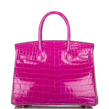 画像をギャラリービューアに読み込む, 【新品】エルメス バーキン 30 ホースシュー スタンプ (HSS) |バイカラー: ローズ シェヘラザードとグリ、シャイニー ニロティカス クロコダイル、ゴールド ハードウェア