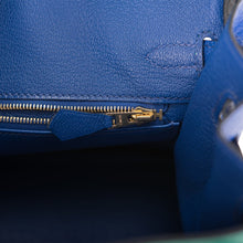 画像をギャラリービューアに読み込む, 【新品】エルメス 馬蹄型スタンプ(HSS) バイカラー ヴェール ヴァーティゴとブルー エレクトリック シェーブル バーキン 25cm ローズゴールド金具