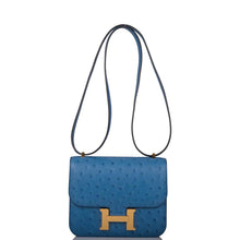 画像をギャラリービューアに読み込む, 【新品】エルメス コンスタンス18 |ブルーロイ、オーストリッチレザー、ゴールド金具