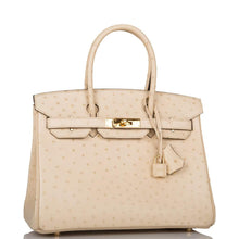 画像をギャラリービューアに読み込む, 【中古】エルメス バーキン30 |パルケミン、オーストリッチレザー、ゴールド金具