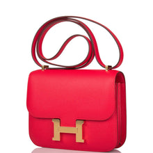 画像をギャラリービューアに読み込む, 【新品】エルメス コンスタンス18 |ルージュ ドゥ クール、エプソムレザー、ゴールド金具