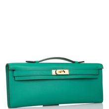 画像をギャラリービューアに読み込む, 【新品】エルメス ケリーカット | Vert Vertigo、スウィフト レザー、ゴールド ハードウェア