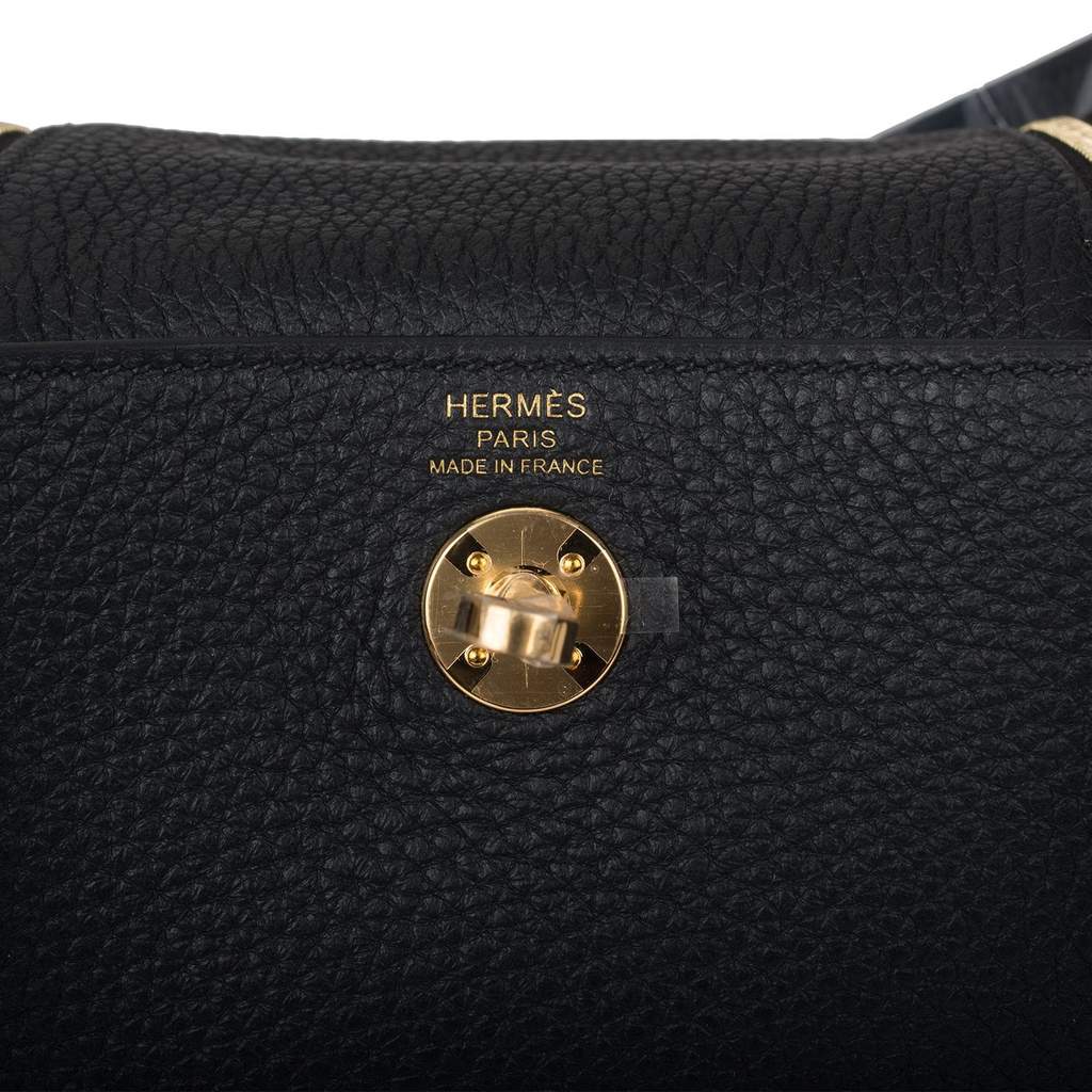 [New] Hermès Lindy Mini 20 | Noir, Taurillon Clemence Leather, Palladium  Hardware