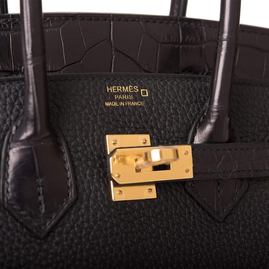 Hermes Birkin Touch Togo & shiny crocodile Sesame Gold Hardware 25cm Full  Handmade - lushenticbags