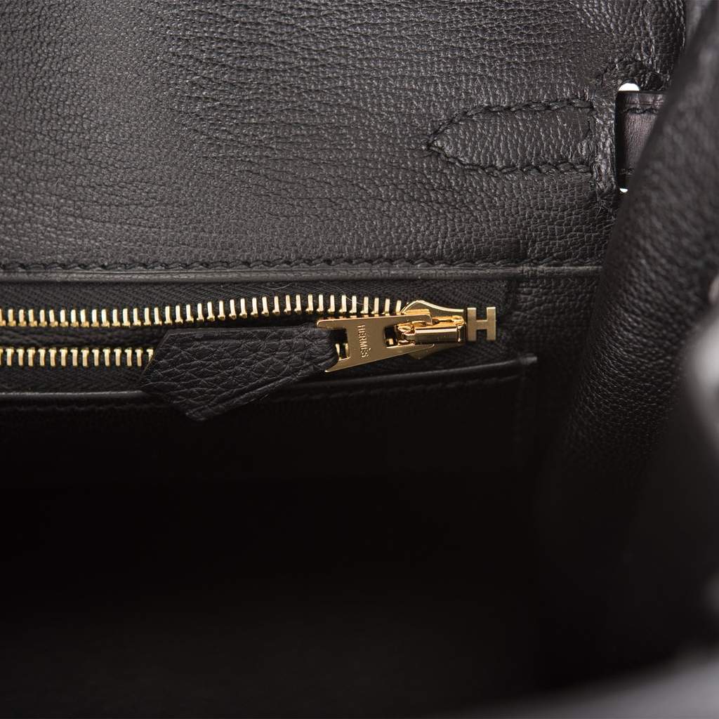 Hermes Birkin 25 Black Matte Alligator Togo Touch Rose Gold Hardware –  Madison Avenue Couture