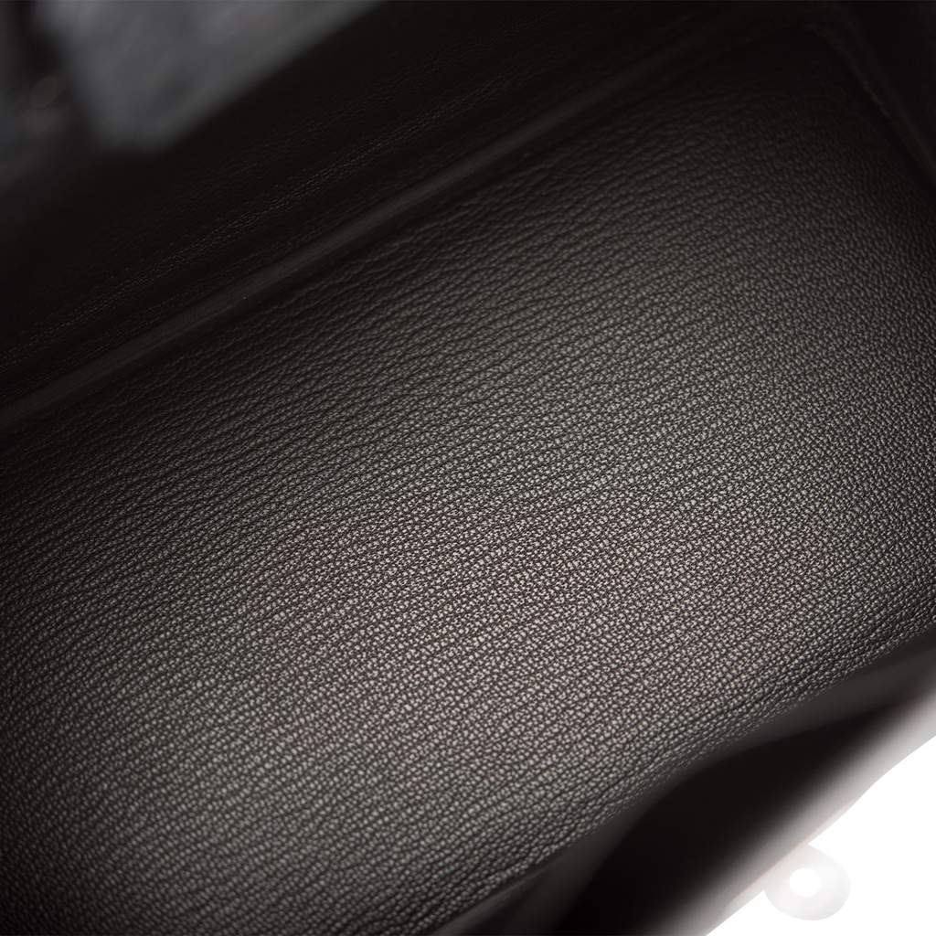 New] Hermès Black Ostrich Birkin 25cm Palladium Hardware – The