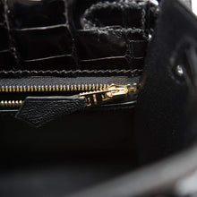 Muatkan imej ke dalam penonton Galeri, [NEW] Hermès Kelly Sellier 25 | Noir, Shiny Alligator Leather, Gold Hardware
