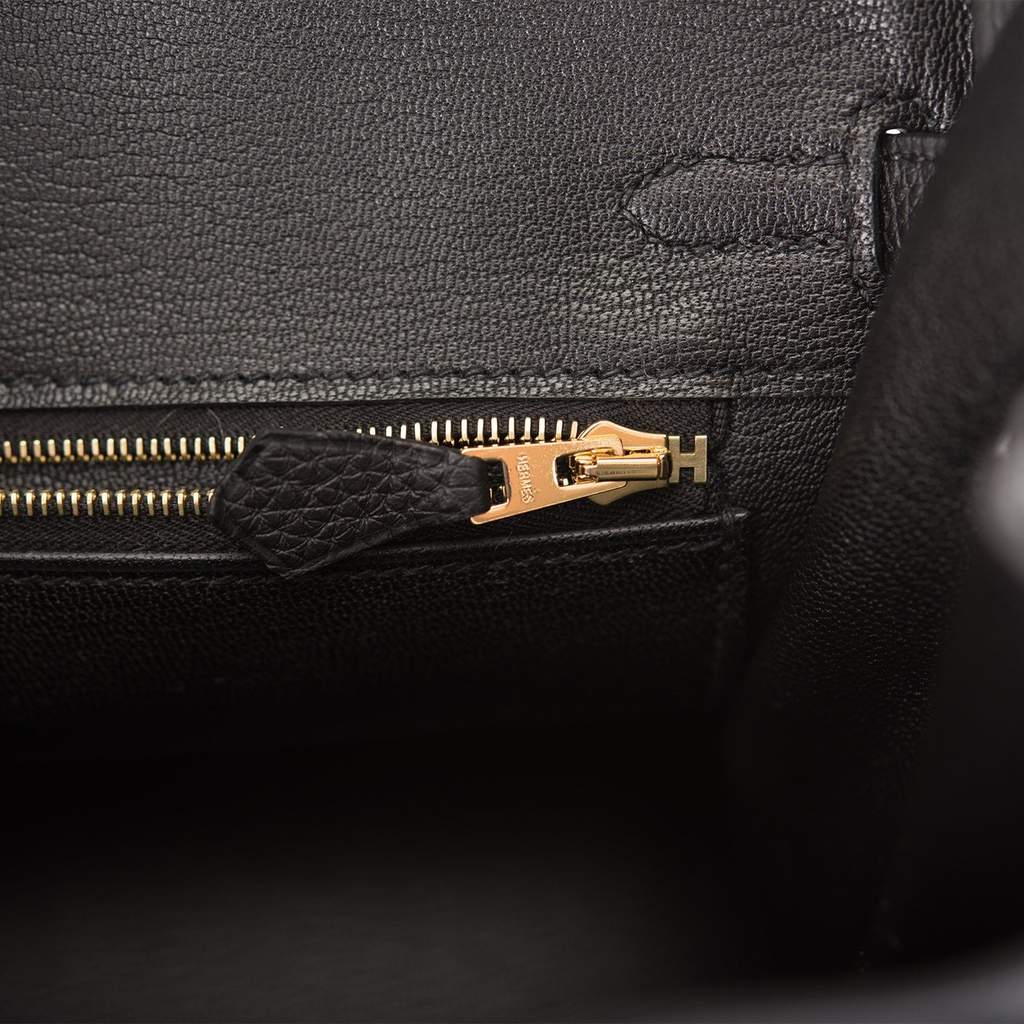 HERMÈS BIRKIN 25CM TOUCH BLACK Togo & Lizard Leather with Gold Hardw –  LuxuryPromise