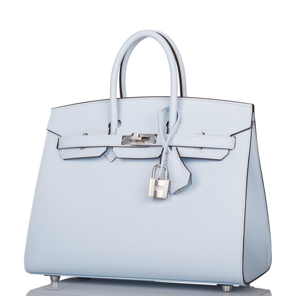 New] Hermès Bleu Brume Epsom Sellier Birkin 25cm Palladium
