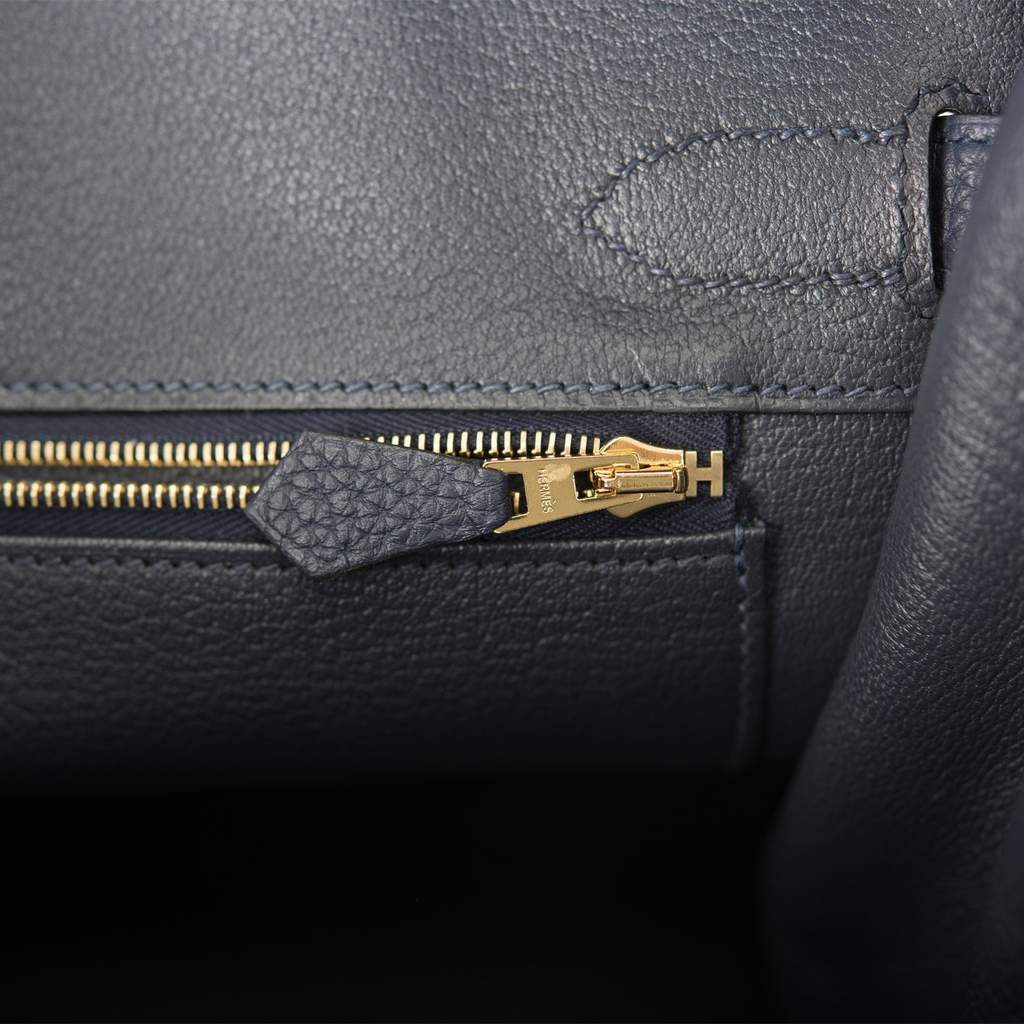 Hermes Birkin Handbag Bleu Nuit Togo with Rose Gold Hardware 30 Blue - Body  Logic