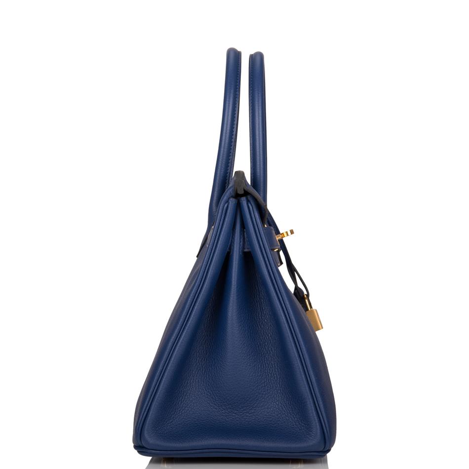 [New] Hermès Birkin 30 | Bleu Sapphire, Taurillon Novillo, Gold Hardware