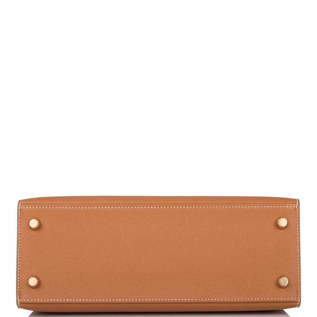 Hermes Chocolate Brown Epsom Leather Gold Hardware Kelly 25 Bag – STYLISHTOP