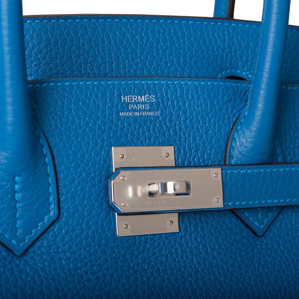 Hermes Birkin 35 Bleu Zanzibar Epsom Palladium Hardware