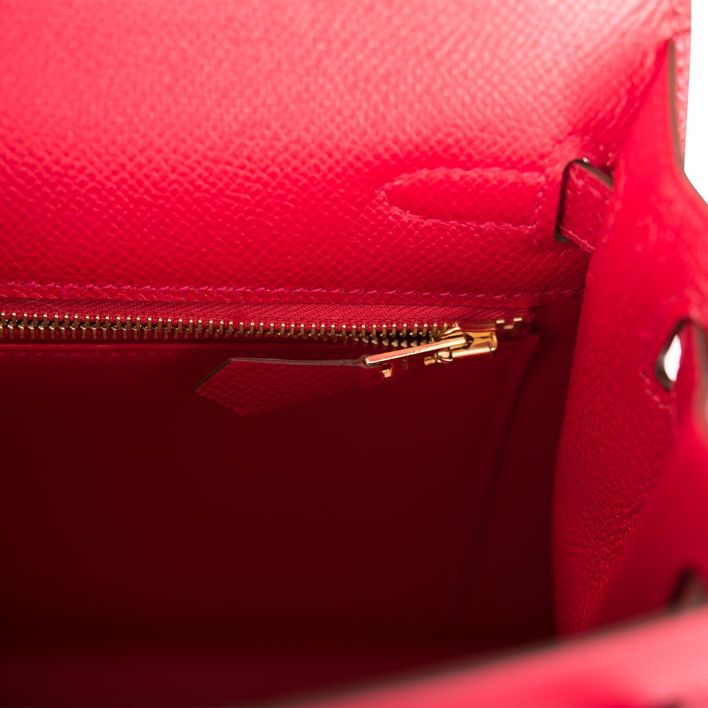 Hermes Kelly 25 Sellier Rouge Casaque Epsom Palladium Hardware #X - Vendome  Monte Carlo
