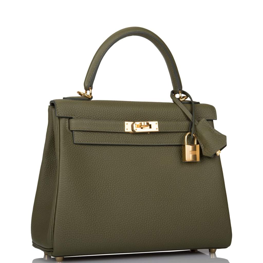 Hermes So Kelly 22 Vert Veronese Tote Shoulder Bag Gold Hardware Togo  Leather • MIGHTYCHIC • 