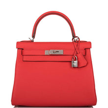 Load image into Gallery viewer, [NEW] Hermès Kelly Retourne 28 | Rouge Tomate, Clemence Leather, Palladium Hardware

