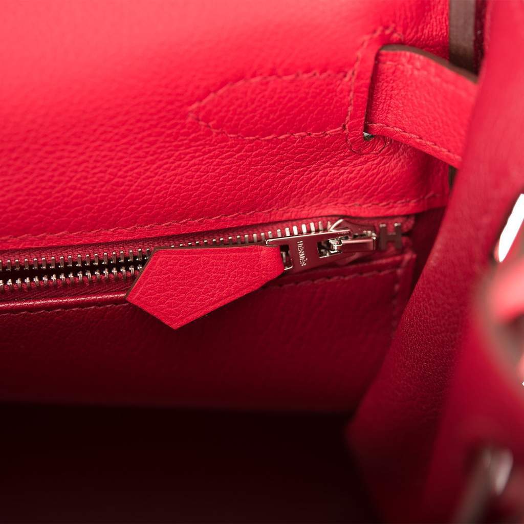 Hermès Rouge De Coeur Retourne Kelly 25cm of Togo Leather with