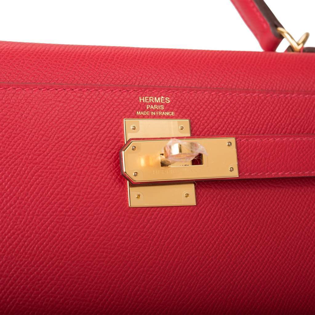 Hermes Kelly 28 Sellier Rouge Casaque Epsom Gold Hardware #T - Vendome  Monte Carlo