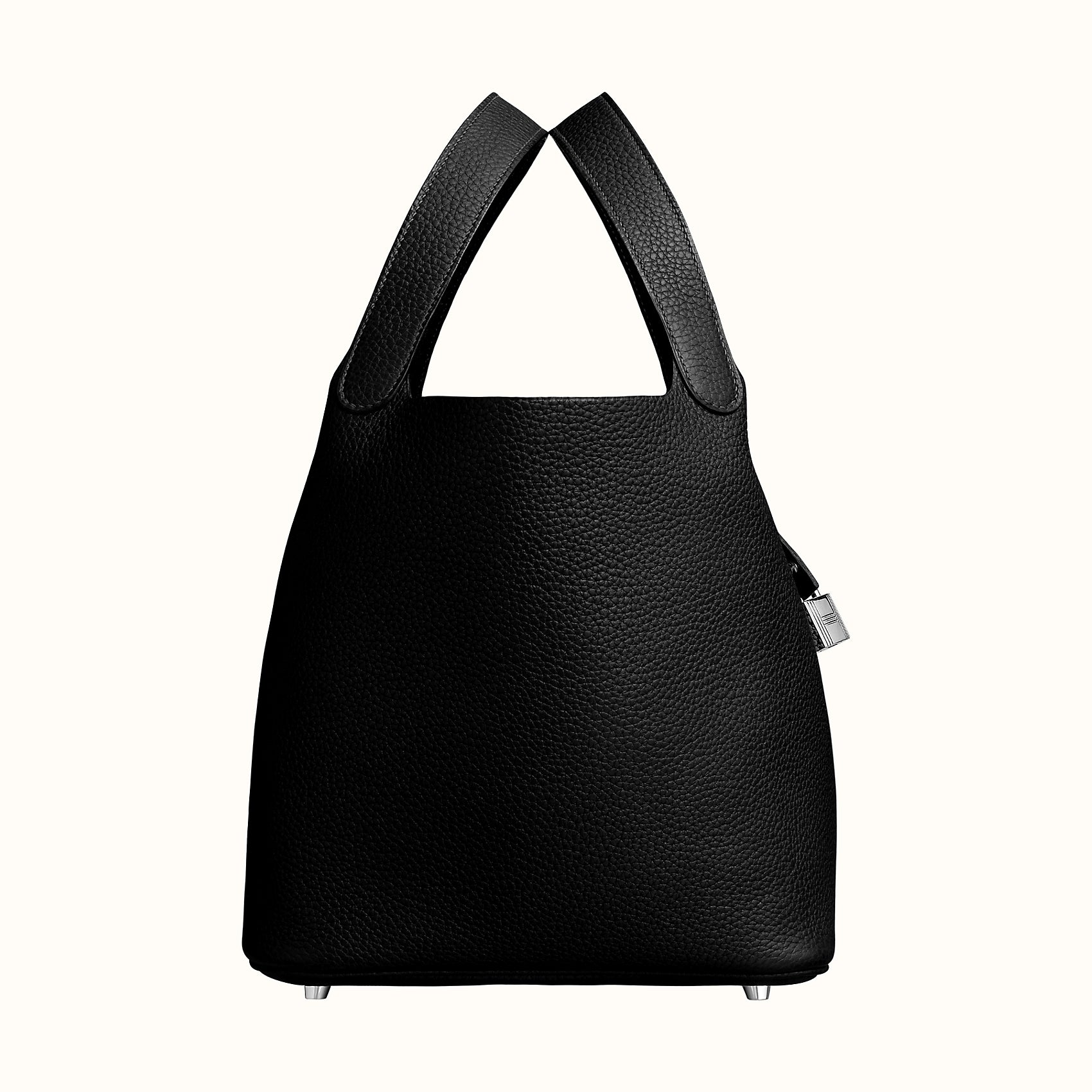 Hermes Picotin Lock Clemence Palladium MM 22 Noir in Clemence Leather with  Palladium Plated - US